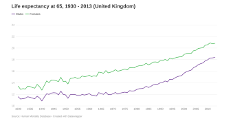 Life expectancy at 65 image